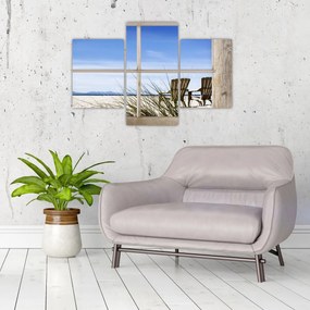 Tablou - Fereastră cu vedere la plajă (90x60 cm)