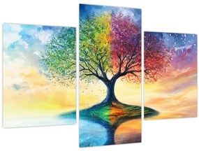 Tablou – Arbore pictat al anotimpurilor (90x60 cm)