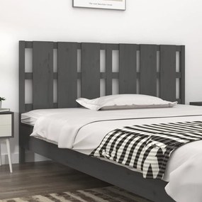 vidaXL Tăblie de pat, gri, 165,5x4x100 cm, lemn masiv de pin