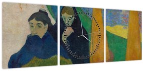 Tablou - Paul Gauguin, Arlésiennes (Mistral) , reproducere (cu ceas) (90x30 cm)