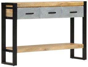 vidaXL Masă consolă, 110x30x76 cm, lemn masiv de mango brut