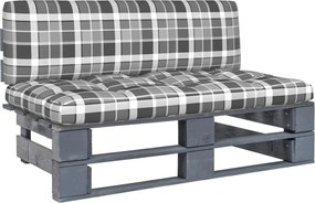 vidaXL Canapea grădină din paleți de mijloc gri lemn pin impregnat