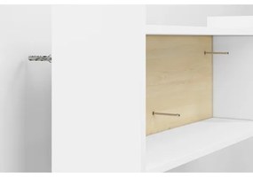 Poliță de perete pentru copii BUBO 35x72 cm alb/stejar deschis