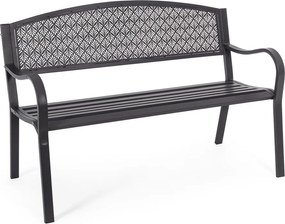 Bancă de grădină gri antracit din metal Lizette – Bizzotto