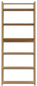 Bibliotecă în culoare naturală cu aspect de lemn de stejar 80x199x40 cm Ludza – Actona