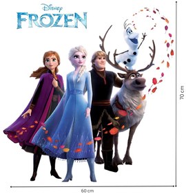 Autocolant de perete "Frozen 2" 60x70cm
