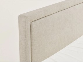 Pat boxspring bej cu spațiu de depozitare 160x200 cm Fresco – Maison de Rêve