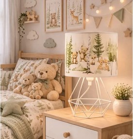 Lampă de masă pentru copii KIDS ROOM 1xE27/60W/230V, Ø 18 cm, cu animale