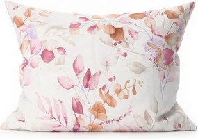 Set de 2 huse decorative pentru perna din microfibra FLORANY 50x70 cm, alba