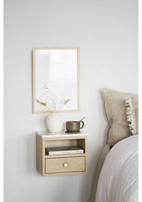 Noptieră natural cu blat cu aspect de marmură Whitmore – Rowico