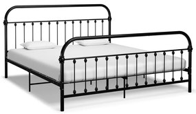 vidaXL Cadru de pat, negru, 180 x 200 cm, metal
