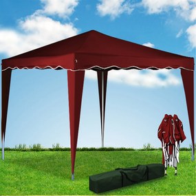 Pavilion gradina Capri Pliabil Sistem pop-up Rosu 3 x 3 m