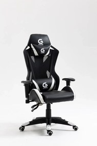 RESIGILAT-Scaun gaming, design racing, spatar Mesh, funcție recliner, SIG 5038, Negru/Alb