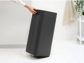 Coș de gunoi gri închis cu senzori de atingere din oțel 30 l Bo Touch – Brabantia