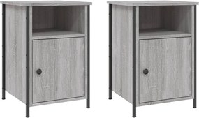 vidaXL Noptiere, 2 buc., gri sonoma, 40x42x60 cm, lemn prelucrat