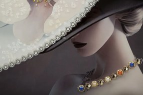 Tablou Modern pe Pânză - Wien Hat B, 62x4x92 cm, Mauro Ferretti