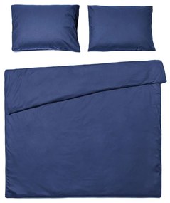 Lenjerie pentru pat dublu din bumbac Bonami Selection, 200 x 220 cm, albastru marin