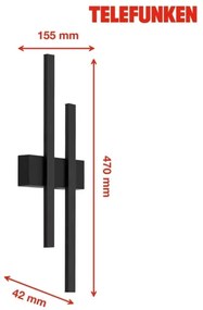 Aplică LED de exterior Telefunken 313205TF 2xLED/4W/230V 4000K IP44