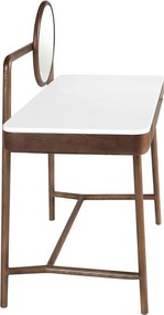 Masa machiaj design LUX White-Walnut
