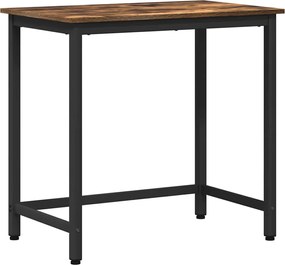 vidaXL masă Stejar fumuriu 100 x 50 x 76,5 cm Lemn ingineresc și oțel