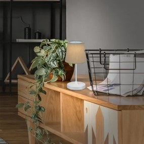 Lampă LED reîncărcabilă dimabilă de masă Brilo LED/3W/5V IP44 argintiu/bej
