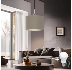 Lustră LED pe cablu Eglo TUNJA 1xE27/60W/230V taupe