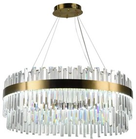 Lustră LED dimabilă pe cablu LED/110W/230V 3000-6500K auriu + telecomandă