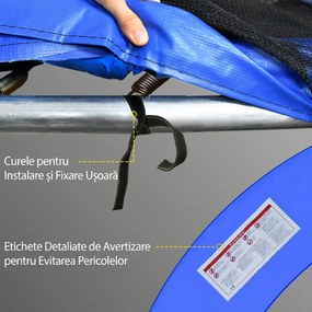 HOMCOM Protecție Margine pentru Trambulină, Ø366x1.5 cm, Albastru | Aosom Romania