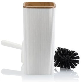 Set de baie ZOYA 5 buc. alb/maro