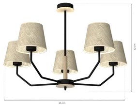 Lustră pe tijă ETNA 5xE27/60W/230V