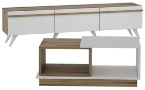 Mobilier living Vegas (Alb + Stejar zafir). 1088750