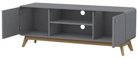 Comodă TV gri 140x53 cm Caitlin – Støraa