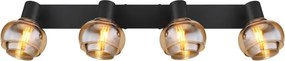 Globo 54309-4B - Corp de iluminat cu spoturi TOKKI 4xE14/40W/230V negru