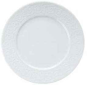 Set de veselă din porțelan, 18 piese, alb