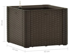 Strat inaltat gradina sistem auto-udare, cafeniu, 43x43x33 cm Mocca, 43 x 43 x 33 cm, 1, 1