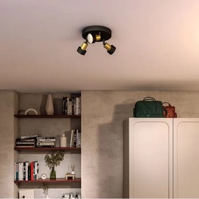 Spot Philips CONDUIT 3xGU10/5W/230V negru/alamă