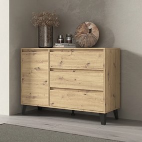 Comoda BOGAN 1D3S, stejar artisan