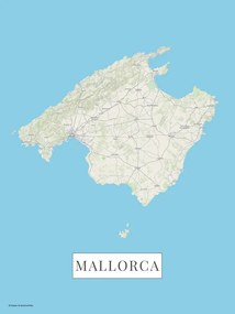 Harta Mallorca color, (30 x 40 cm)