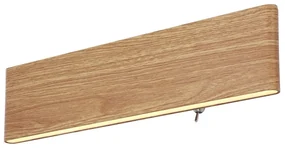 Aplica LED cu iluminat ambiental sus/jos SIEGFRIED Aplica LED cu iluminat ambiental sus/jos SIEGFRIED aspect lemn 12W