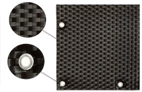 Paravan de balcon din Polyrattan 0,9x3m 1300g/m2 maro închis
