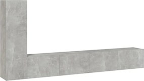 vidaXL Set dulapuri TV, 3 piese, gri beton, lemn prelucrat