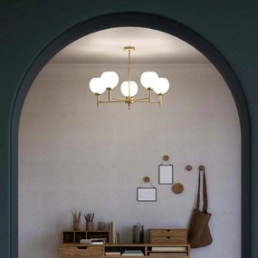 Candelabru din alama stil modern Art Deco Spheres