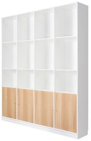 Bibliotecă albă cu aspect de stejar 176x199 cm Mistral - Hammel Furniture