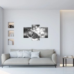 Tablou - Detailu cu fluture care polenizează floare (90x60 cm)