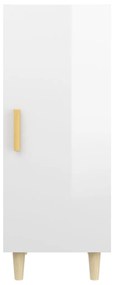 Servanta, alb extralucios, 34,5x34x90 cm, lemn compozit Alb foarte lucios, 1