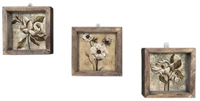Set 3 tablouri Vintage, 15 x 15 cm