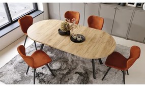 Masă extensibilă ARTUR, stejar craft/negru