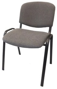 Scaun de birou VIZITATOR, cadru metalic, tapitat cu stofa, gri, 52x44x76 cm