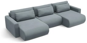 Canapea extensibila panoramica Belfast 4 locuri catifea L340 cm