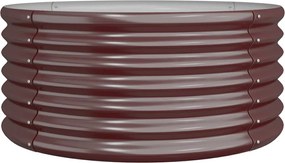 vidaXL Jardinieră grădină maro 80x80x36 cm oțel galvanizat
